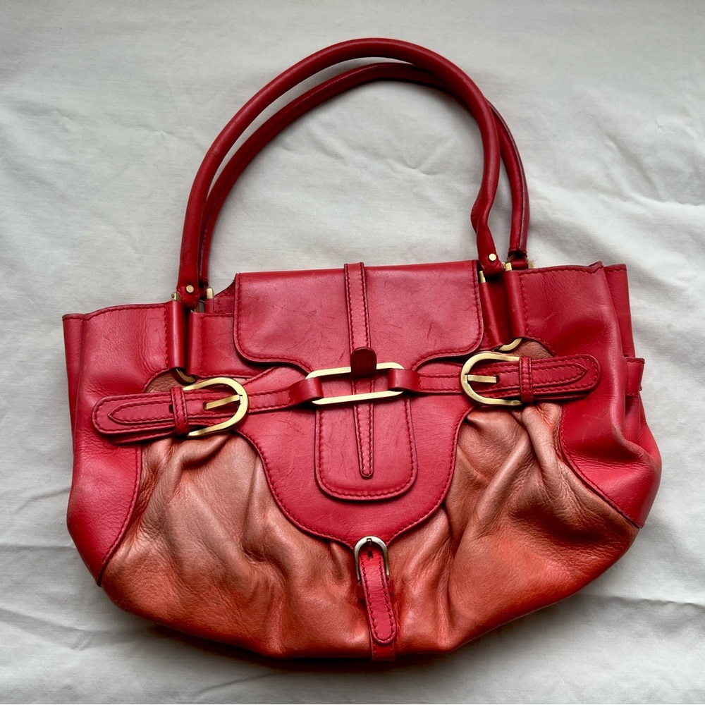 JIMMY CHOO Pink Leather shoulder purse handbag authentic used
